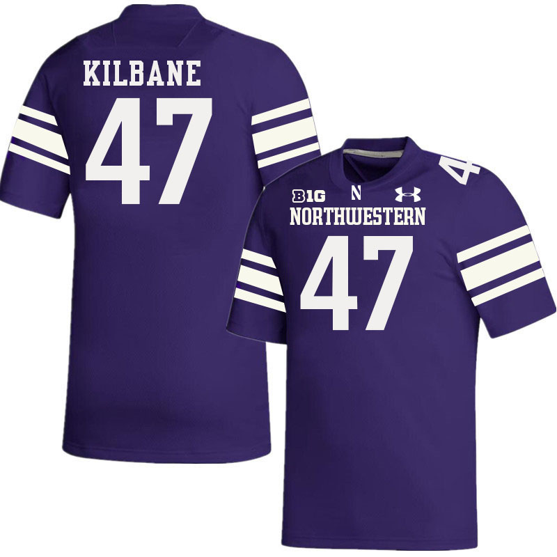 Northwestern Wildcats #47 Michael Kilbane College Football Jerseys Stitched-Purple